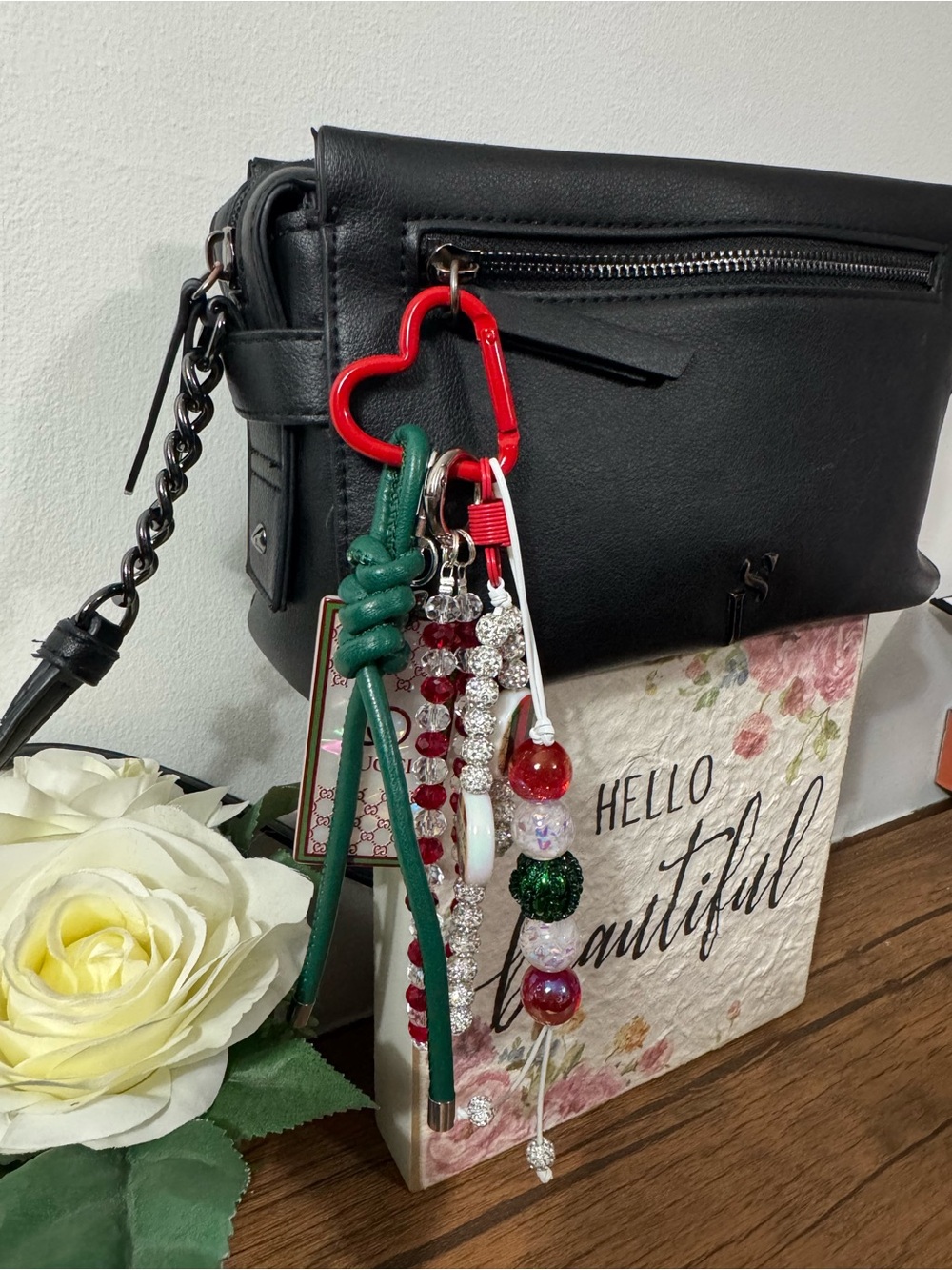 Red & Green Fancy Phone/Key/Bag Chain #P1109